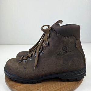 Scarpa Boots Mens Size 12 Leather Hiking Waterproof Outdoor Italy Vibram Sole